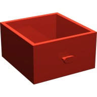 Lego šuplík 4x4x2, červená (849415 RED)